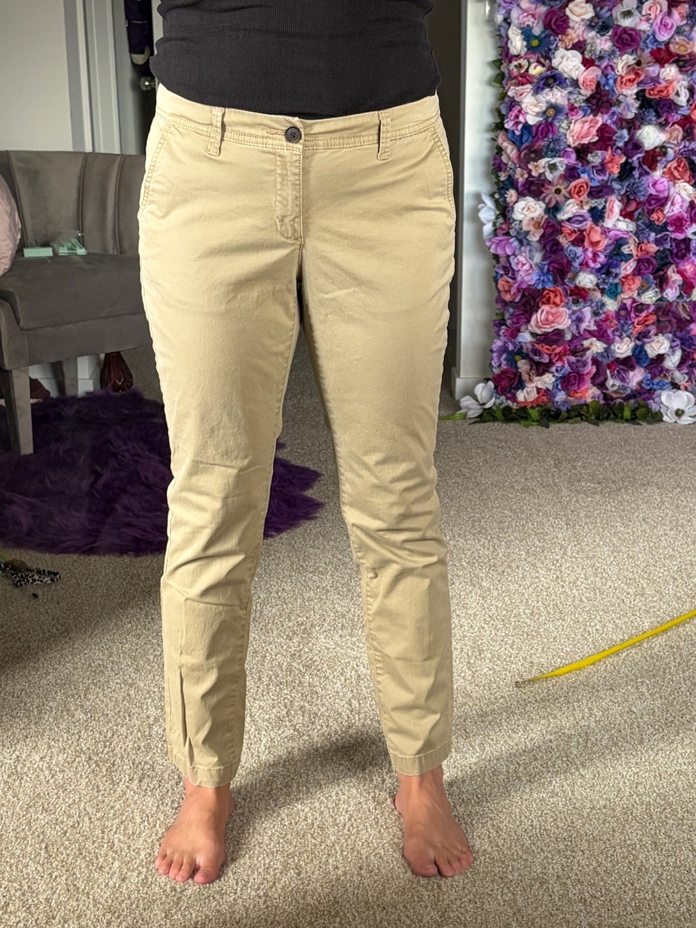 a new day Women’s Tan Chino Pants - Slim Straight Fit